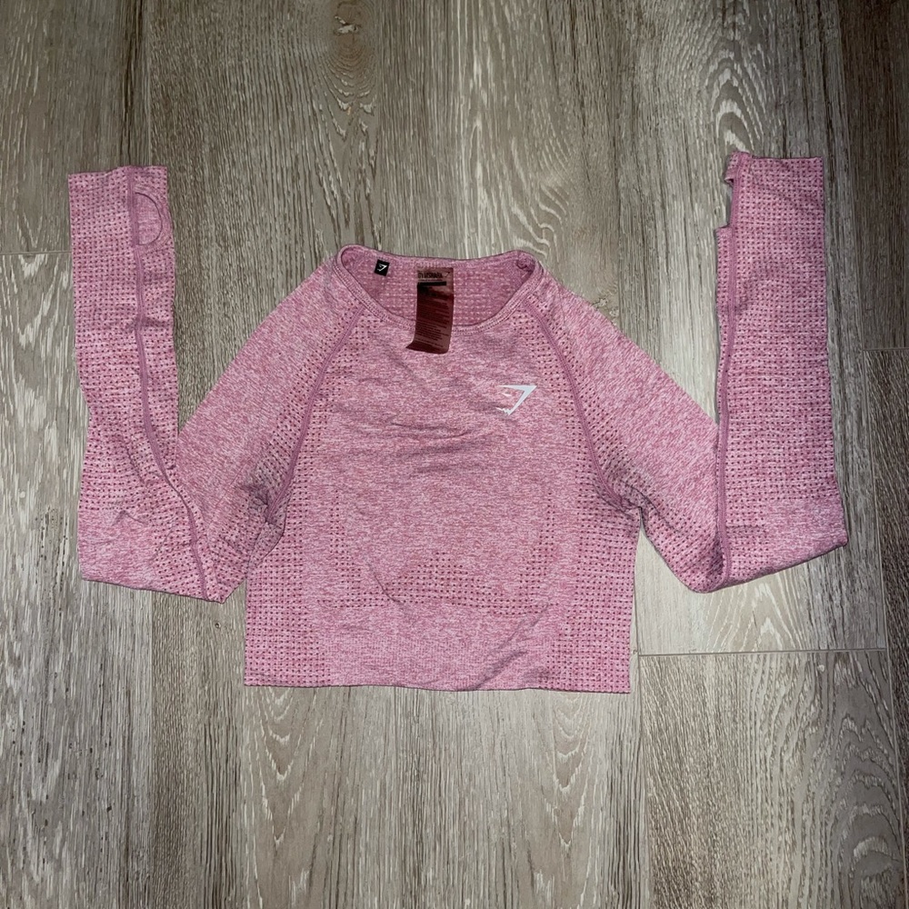 GYMSHARK VITAL SEAMLESS LONG SLEEVE CROP TOP - Picture 3 of 4